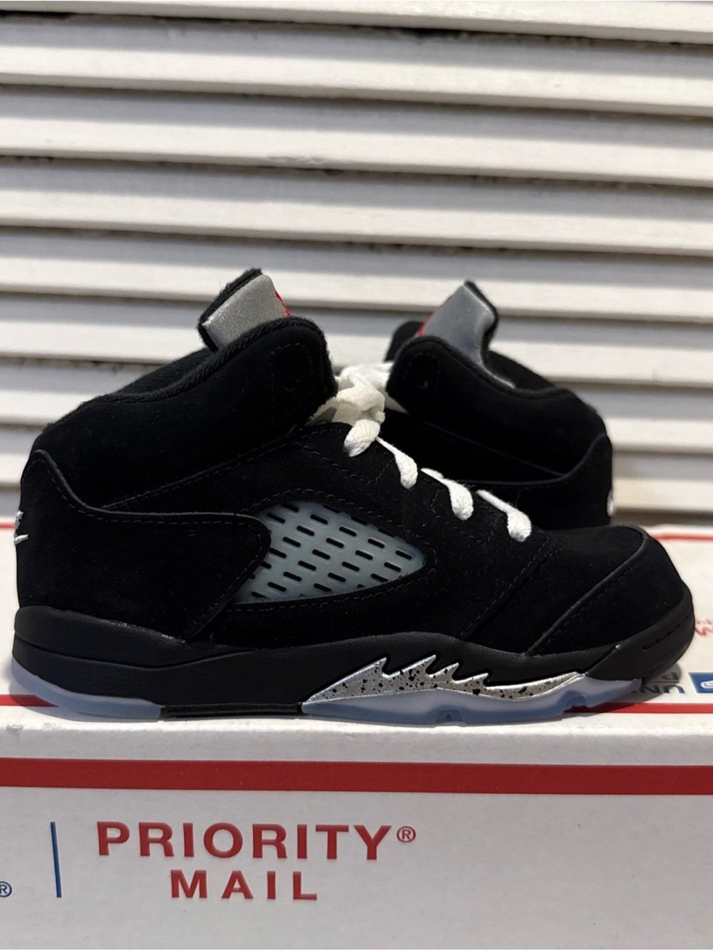 New Air Jordan 5 OG Black Metallic Reimagined Shoes Toddler Size 10C HF3977-001